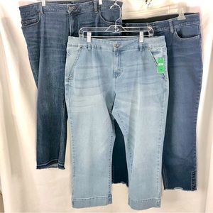 Denim Crop Jeans Plus Bundle of 3 sz 18